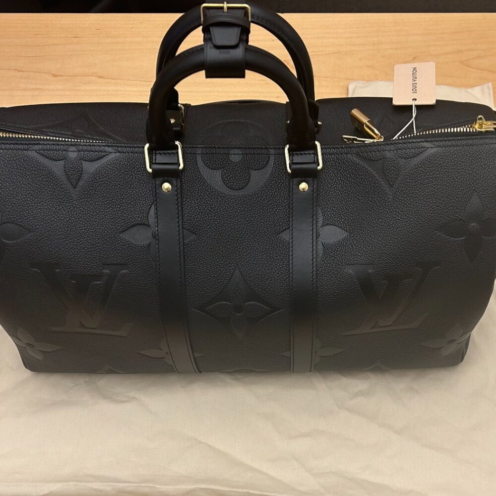 Louis Vuitton Keepall 45 Bandouliere Empriente Leather Noir (M45532) - Picture 4 of 4